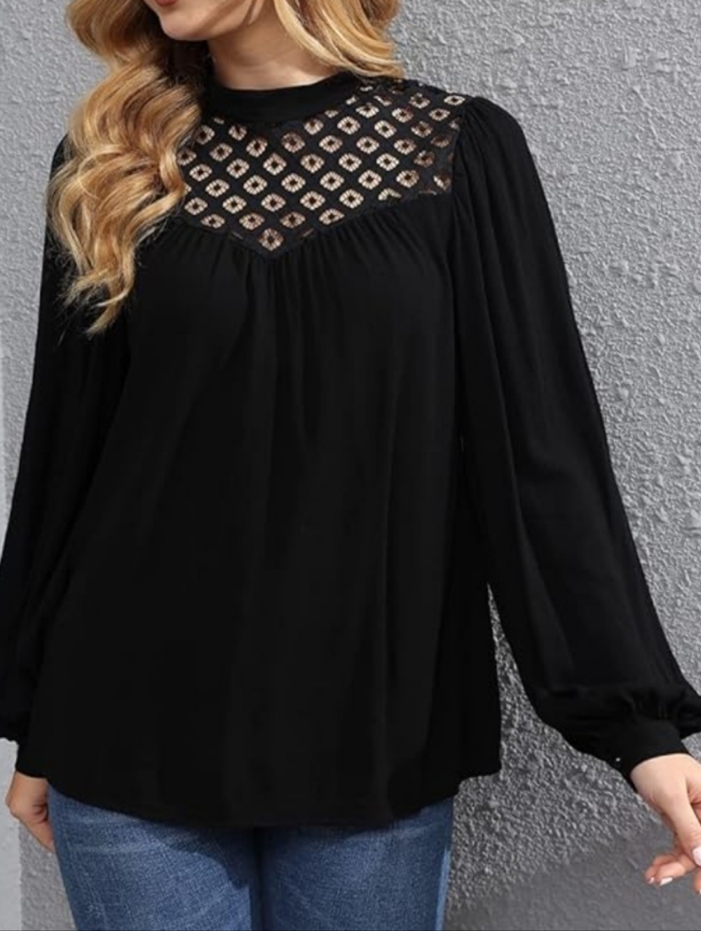 Mock Neck Top - Picture 2 of 3